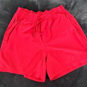 Used Lululemon (less) Red than in photo Drawstring Casual Shorts